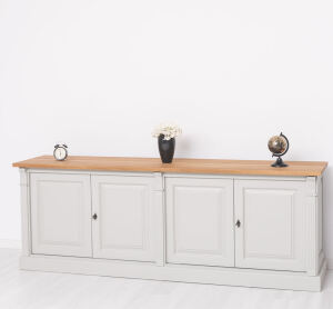 Vintage Sideboard mit Eichenplatte