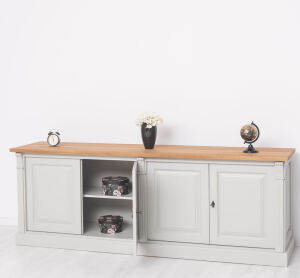 Vintage Sideboard mit Eichenplatte