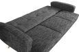 3-Sitzer Retro Sofa Justus, mit Bettfunktion grober Strukturstoff (Boucle) black-white