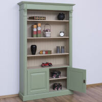 Antik Wohnzimmer Standregal in Blassgrün