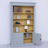 Massivholz Bücherregal mit Unterschrank