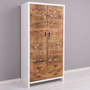 Kleiderschrank Berlin für Schlafzimmer weiß braun