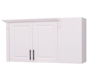 Landhausstil Küchen-Eckoberschrank zweitürig links - 123 cm