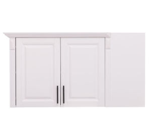 Landhausstil Küchen-Eckoberschrank zweitürig links - 123 cm