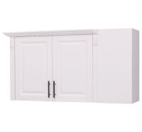 Landhausstil Küchen-Eckoberschrank zweitürig links - 123 cm