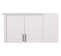 Landhausstil Küchen-Eckoberschrank zweitürig links - 123 cm