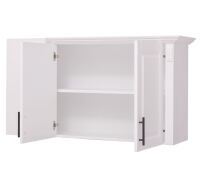 Landhausstil Küchen-Eckoberschrank zweitürig rechts - 123 cm