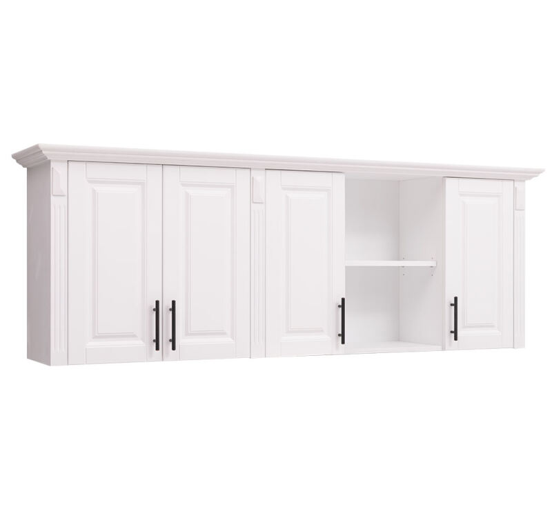 Großer Landhausstil Küchenoberschrank viertürig - 185 cm lackiert
