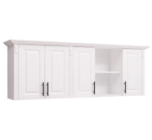 Großer Landhausstil Küchenoberschrank viertürig - 185 cm lackiert