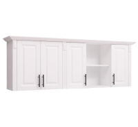Großer Landhausstil Küchenoberschrank viertürig - 185 cm lackiert