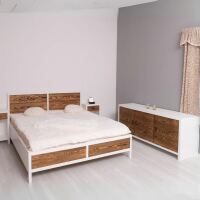 Landhaus Schlafzimmer-Set Berlin RusticDreams, weiß braun