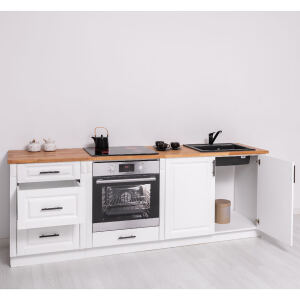 Günstige Küchenzeile weiß Landhausstil - MDF