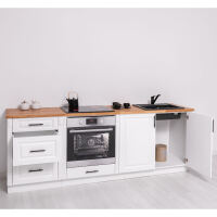 Günstige Küchenzeile weiß Landhausstil - MDF