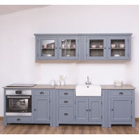 Modulküche im Landhausstil blau