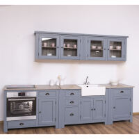 Modulküche im Landhausstil blau