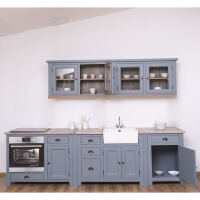 Modulküche im Landhausstil blau