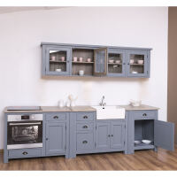 Modulküche im Landhausstil blau