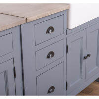 Modulküche im Landhausstil blau