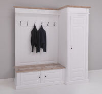 Große Landhaus Garderobe mit Schrank rechts