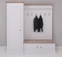 Große Landhaus Garderobe mit Schrank links