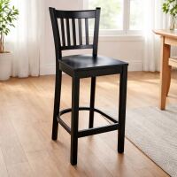 Barhocker mit Lehne schwarz