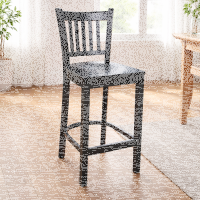 Barhocker mit Lehne schwarz