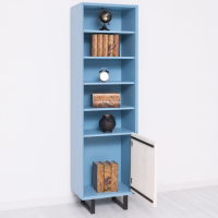 Vintage Schrank Berlin himmelblau weiß im Landhausstil