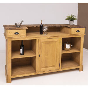 Hellbraun gewachste Landhausbar 180cm