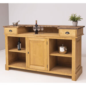 Hellbraun gewachste Landhausbar 180cm