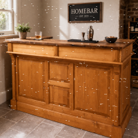 Hellbraun gewachste Landhausbar 180cm