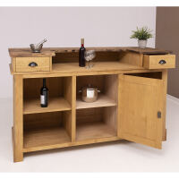 Hellbraun gewachste Landhausbar 180cm