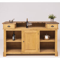 Hellbraun gewachste Landhausbar 180cm