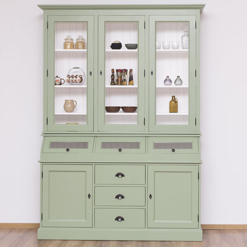 Grüner Buffetschrank Vintage mit Kippfächern