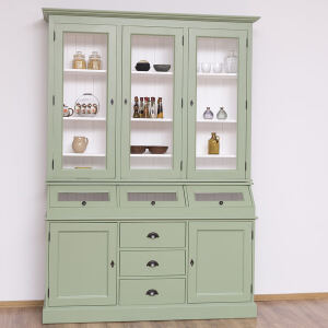 Grüner Buffetschrank Vintage mit Kippfächern