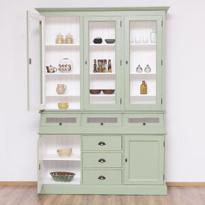 Grüner Buffetschrank Vintage mit Kippfächern