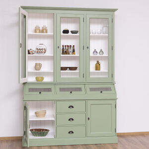 Grüner Buffetschrank Vintage mit Kippfächern