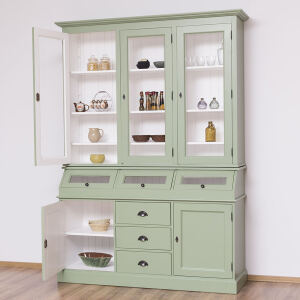 Grüner Buffetschrank Vintage mit Kippfächern