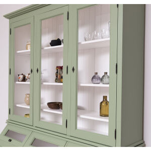 Grüner Buffetschrank Vintage mit Kippfächern