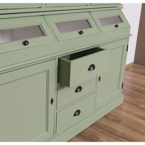 Grüner Buffetschrank Vintage mit Kippfächern