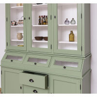 Grüner Buffetschrank Vintage mit Kippfächern