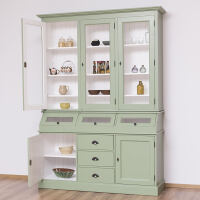 Grüner Buffetschrank Vintage mit Kippfächern