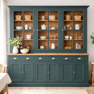 GroÃŸer Esszimmerschrank Vintage ozeanblau