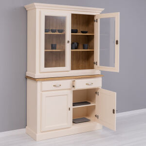 Schmaler Buffetschrank im Landhausstil Eierschale