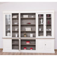 Massiver Wohnzimmerschrank altweiß im Landhausstil