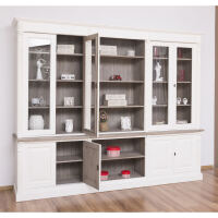 Massiver Wohnzimmerschrank altweiß im Landhausstil