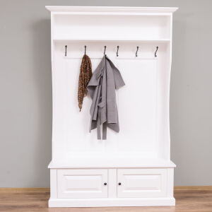 Garderobe mit Schuhschrank weiß im Landhausstil