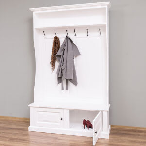 Garderobe mit Schuhschrank weiß im Landhausstil