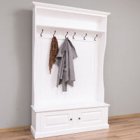 Garderobe mit Schuhschrank weiß im Landhausstil