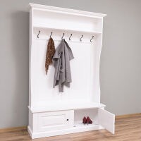 Garderobe mit Schuhschrank weiß im Landhausstil