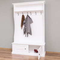 Garderobe mit Schuhschrank weiß im Landhausstil